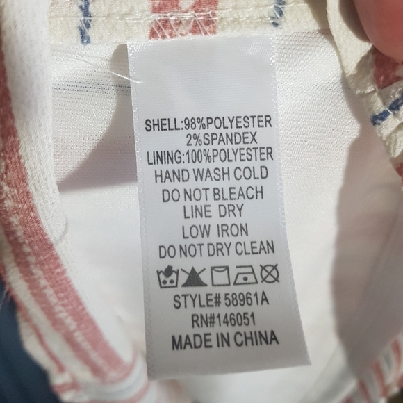 Monteau Faux Wrap Striped Short Sleeved Midi Dress With Tie Belt - Picture 10 of 10